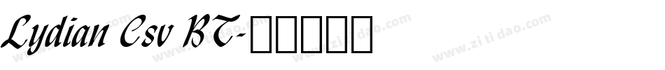 Lydian Csv BT字体转换